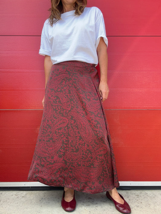 Harmony paisley skirt - Red