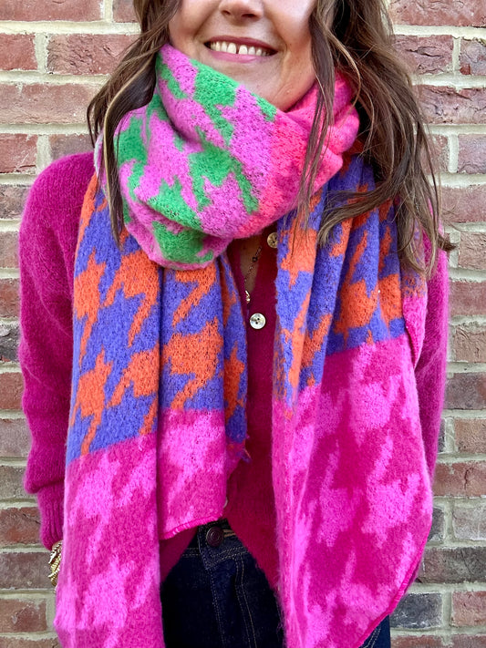 Winter brights scarf - Pink