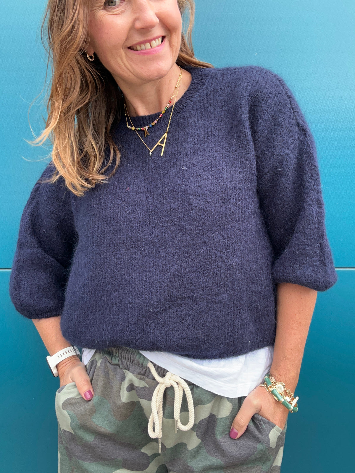 Ramona relaxed sweater - French Navy