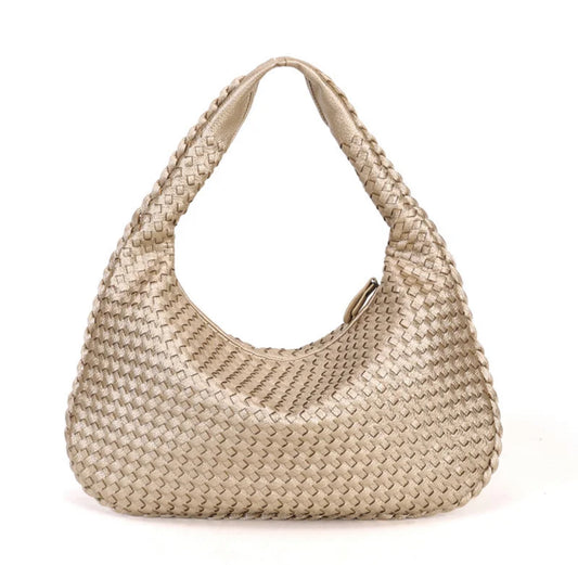 Paxton woven bag - Gold