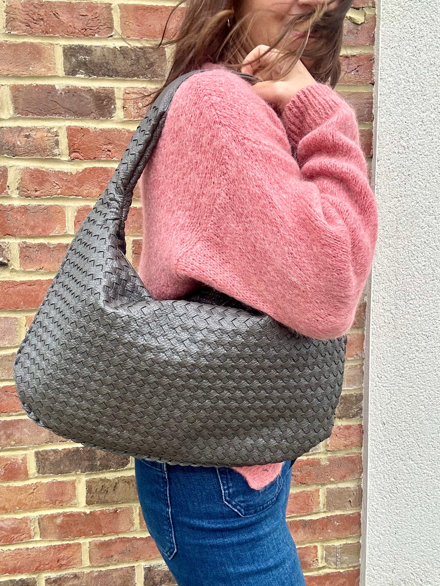 Paxton woven bag - Grey