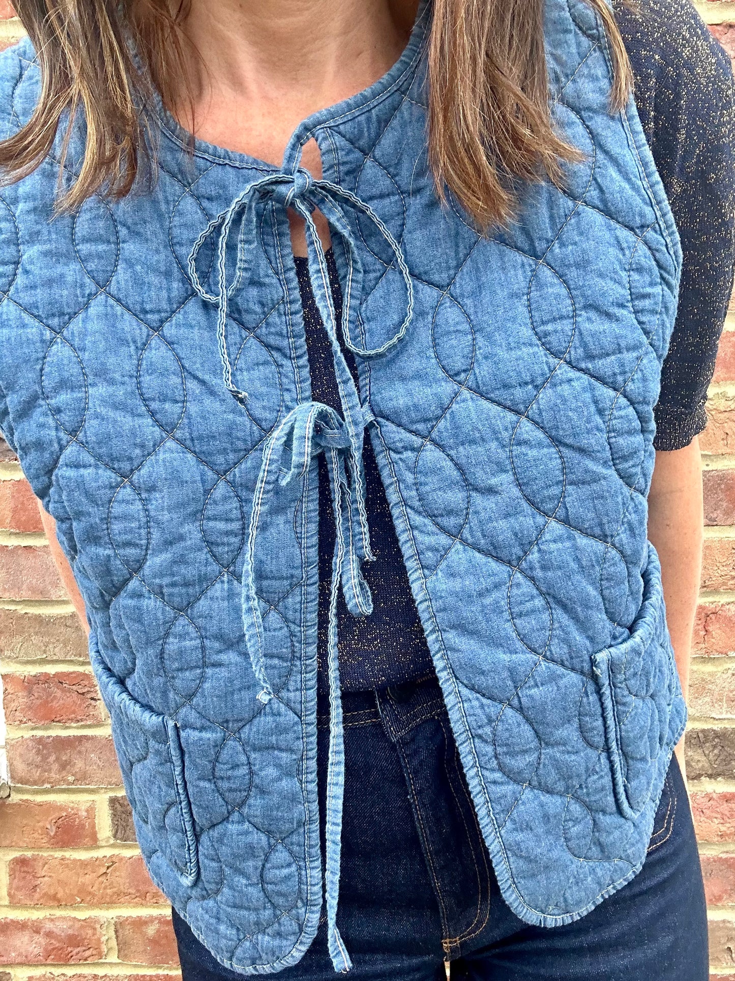 Nina denim waistcoat