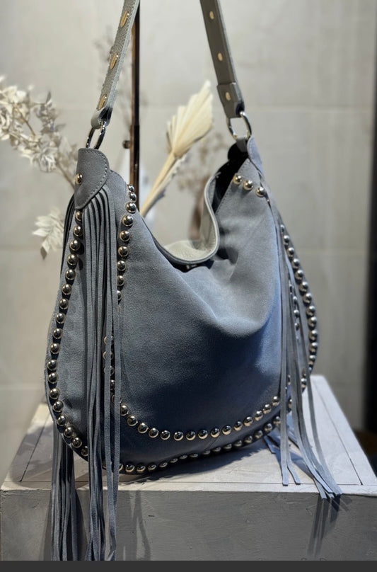 Maeve suede bag - Powder blue