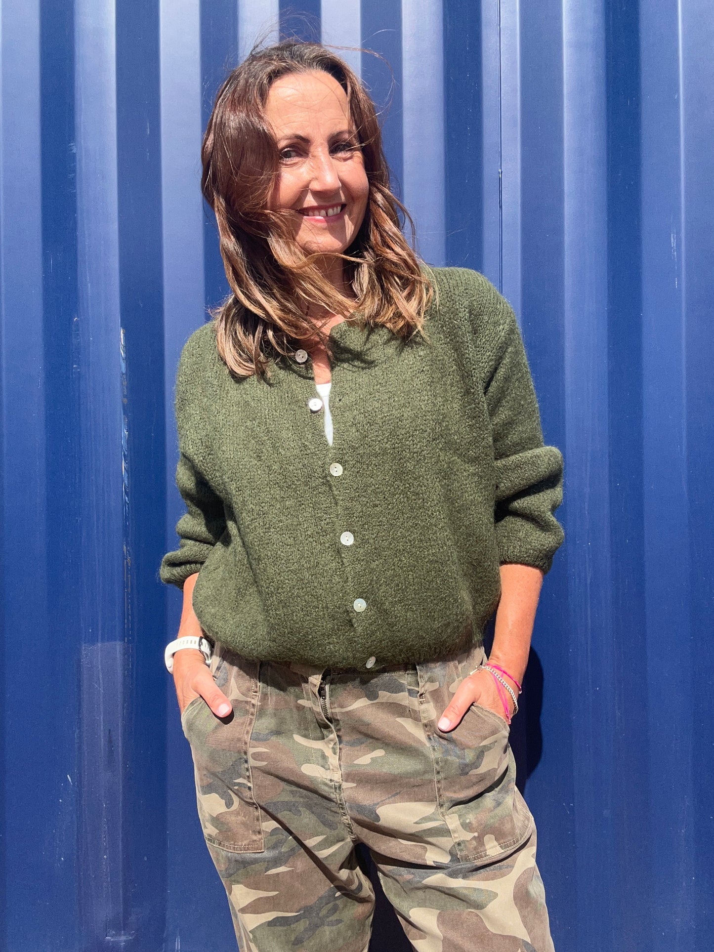Beattie cardigan - Army Green