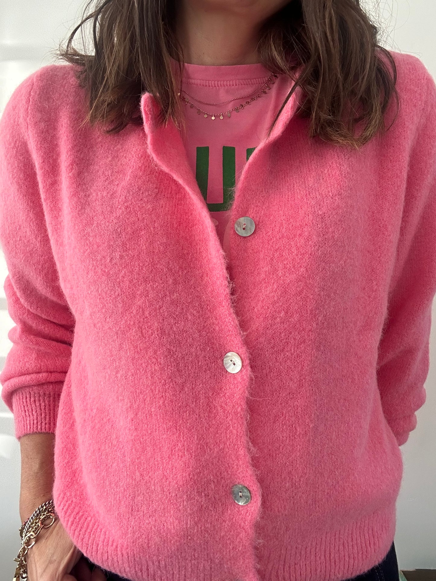 Florence cardigan - Sherbet Pink