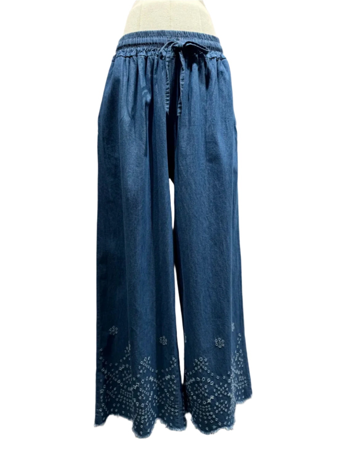 Iris chambray trousers - Dark Blue