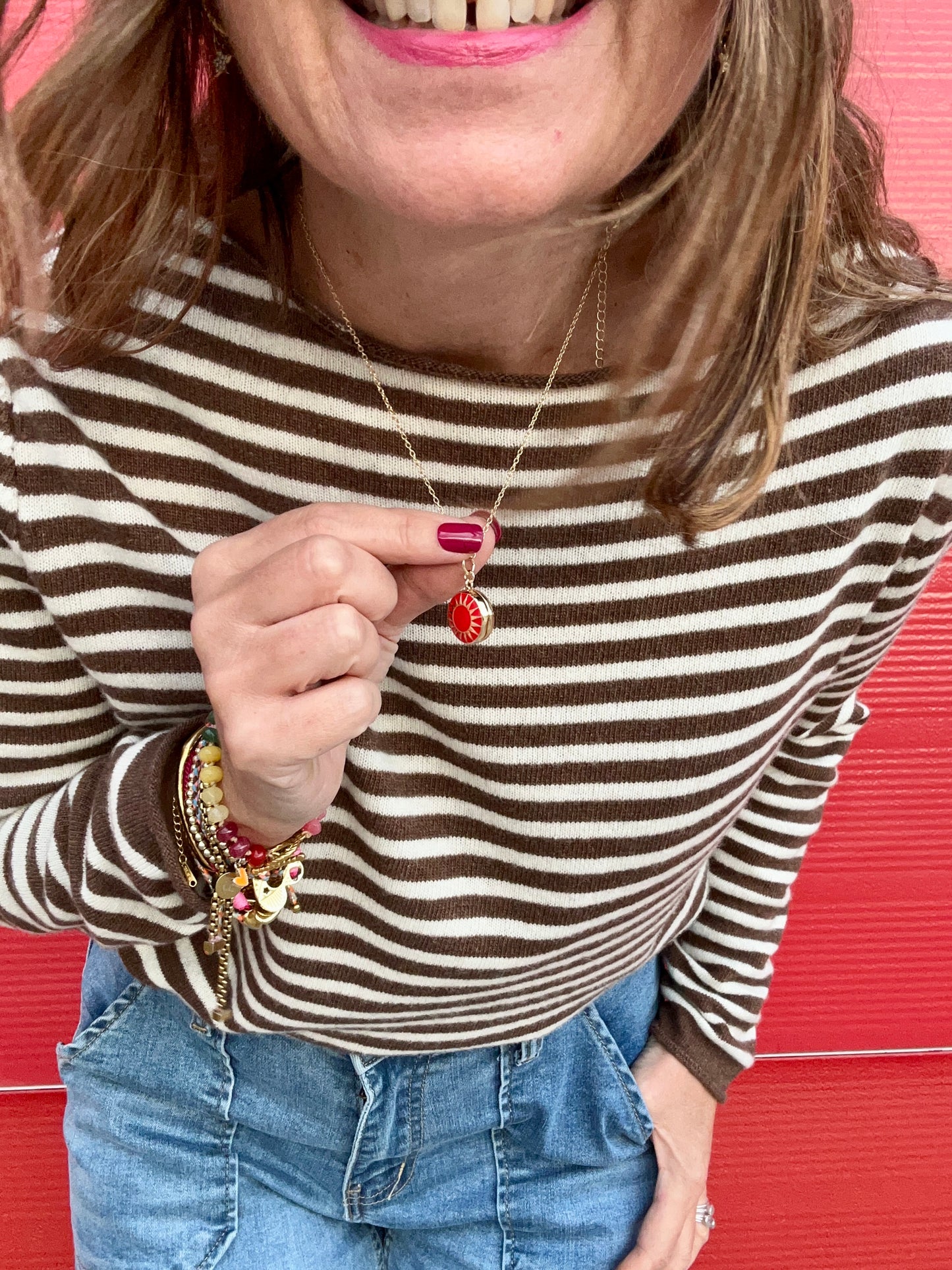 Harmony pendant necklace - Red
