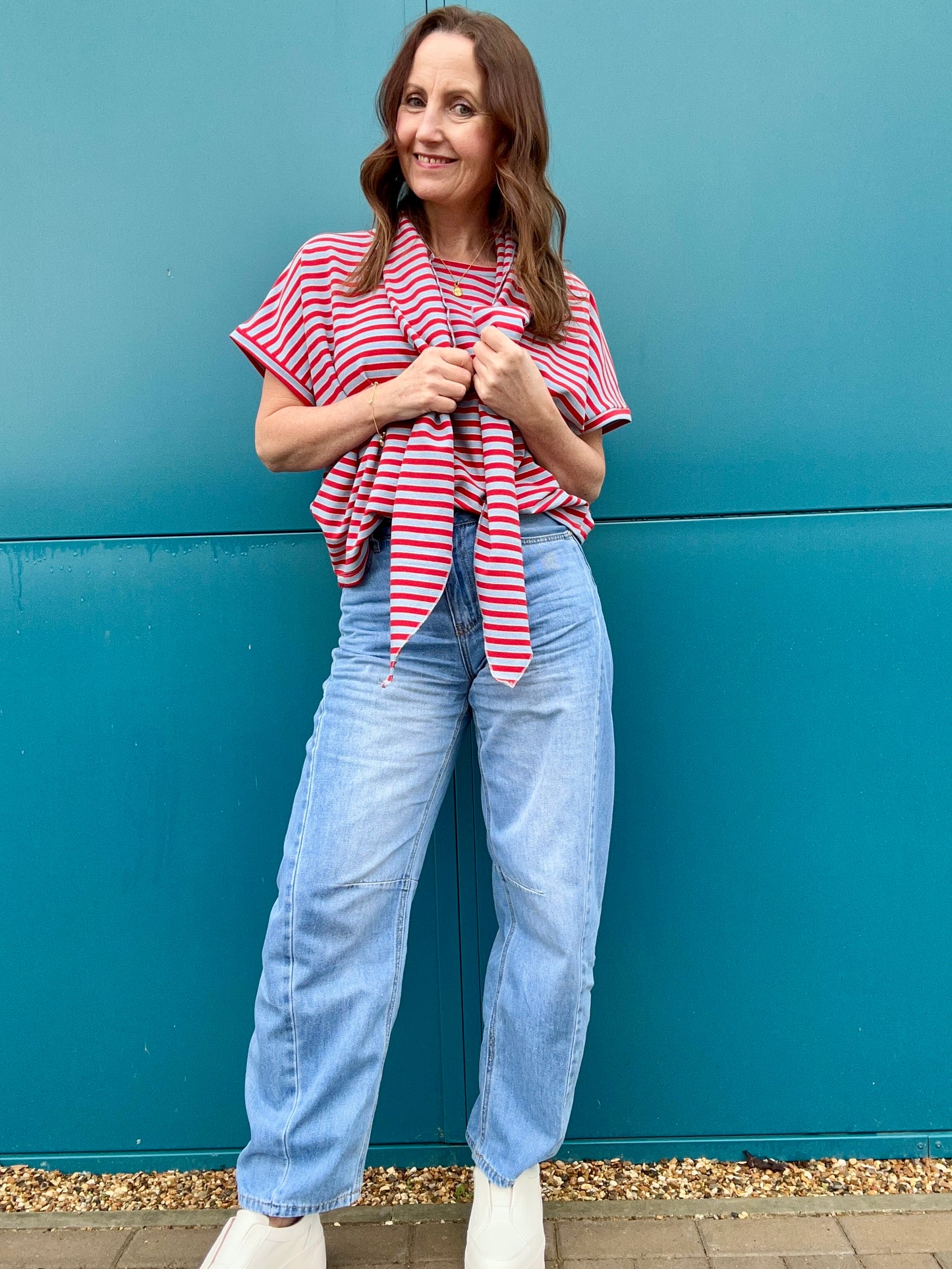 Derby barrel leg jeans