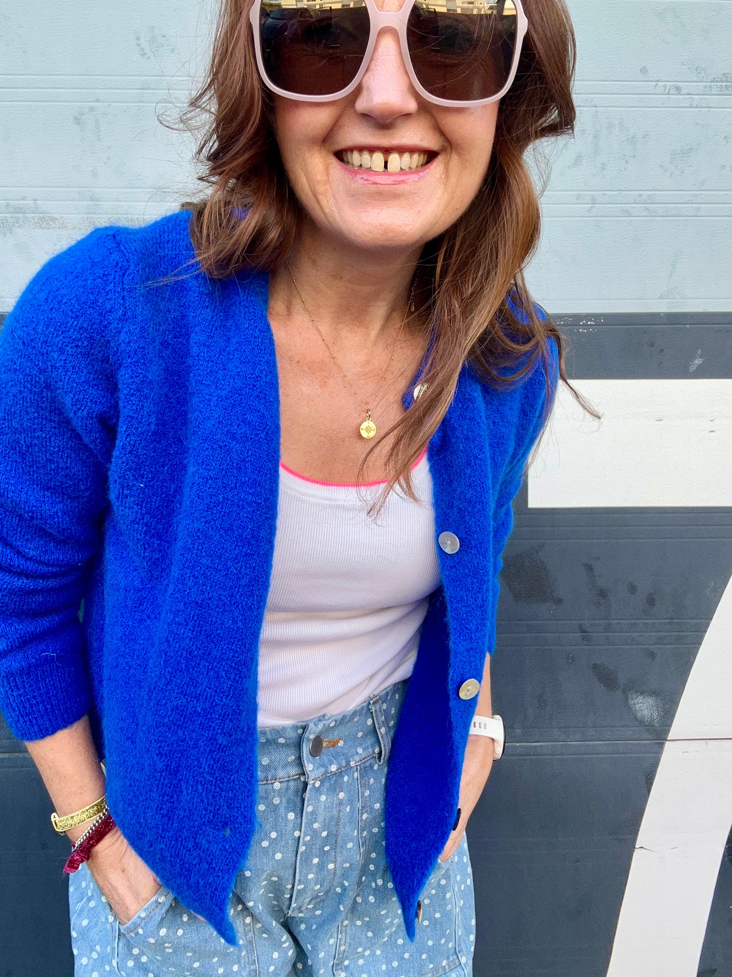 Lumi cardigan - Greek Blue