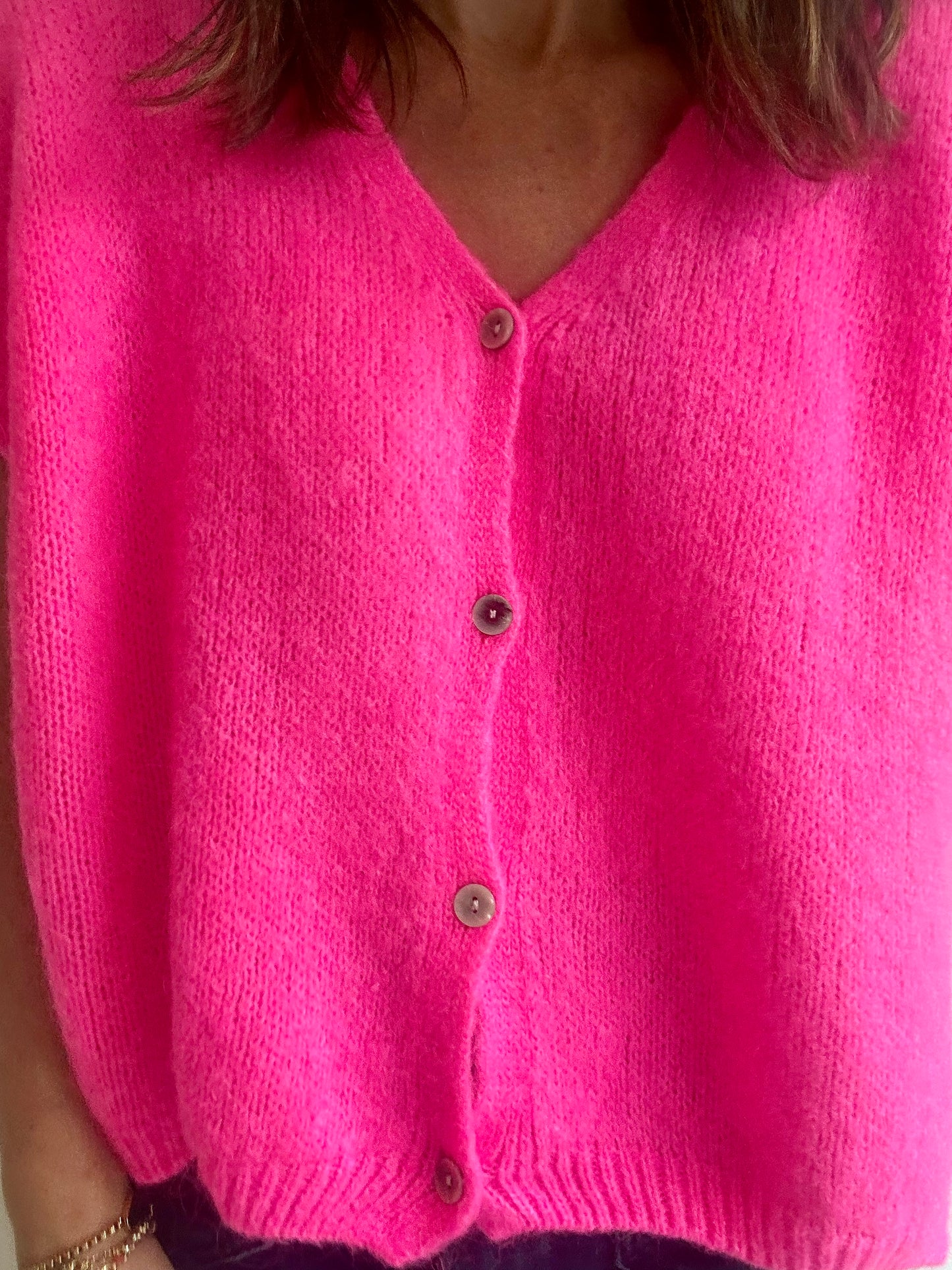 Arlo cardigan - Neon Pink