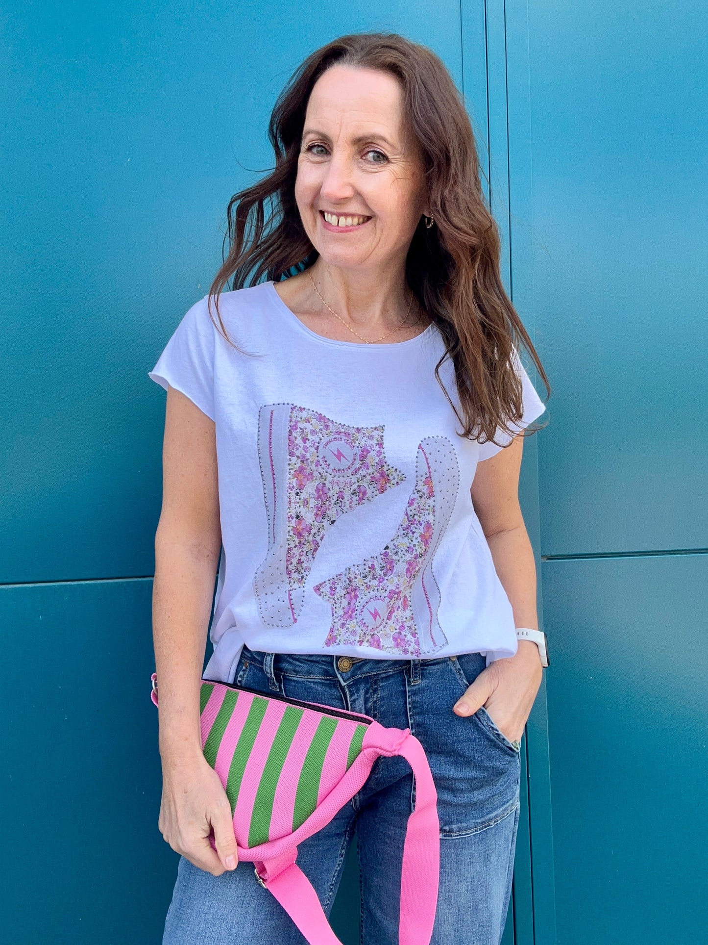 Liberty print tee - Pink