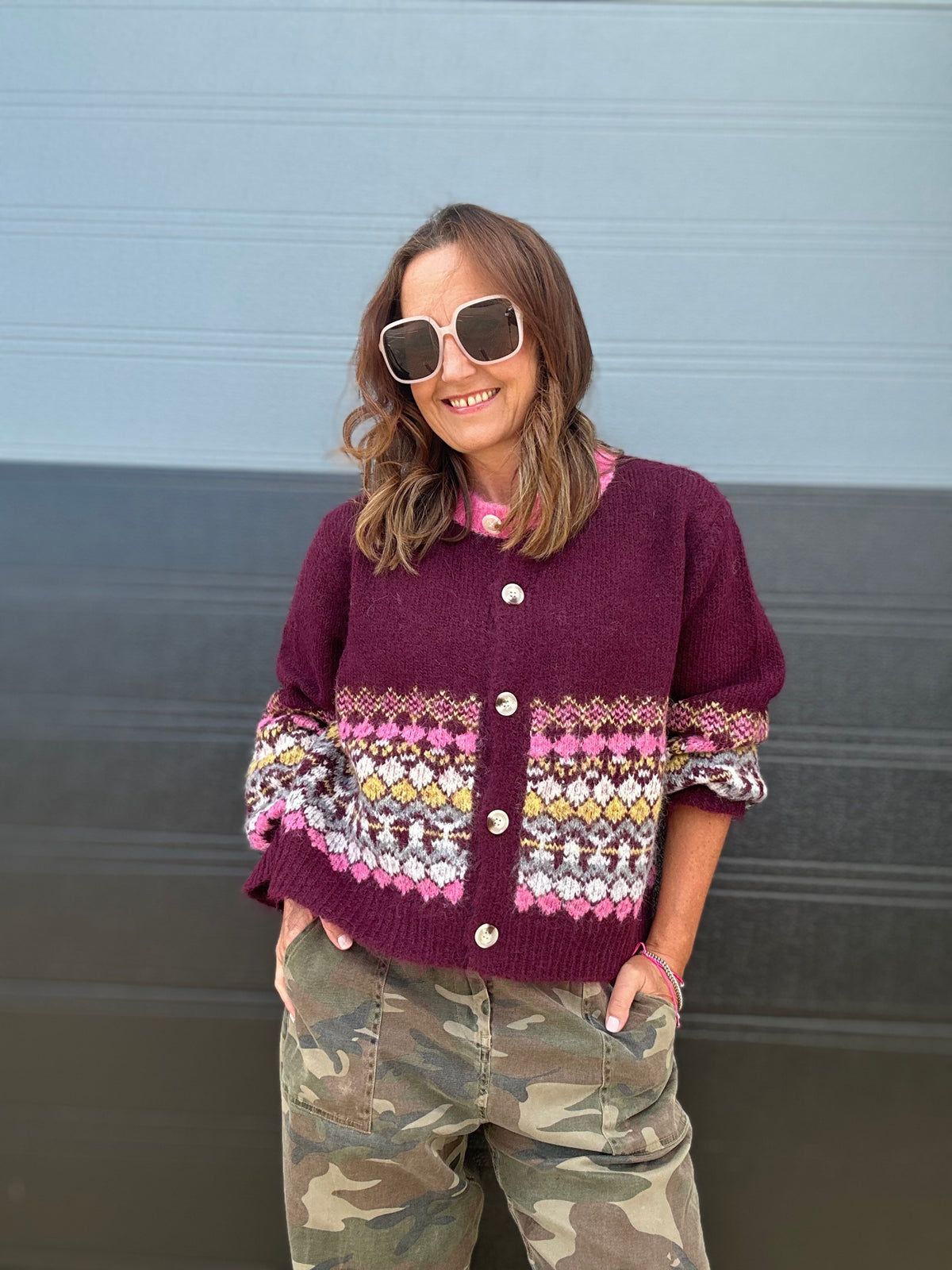 Velda patterned cardigan