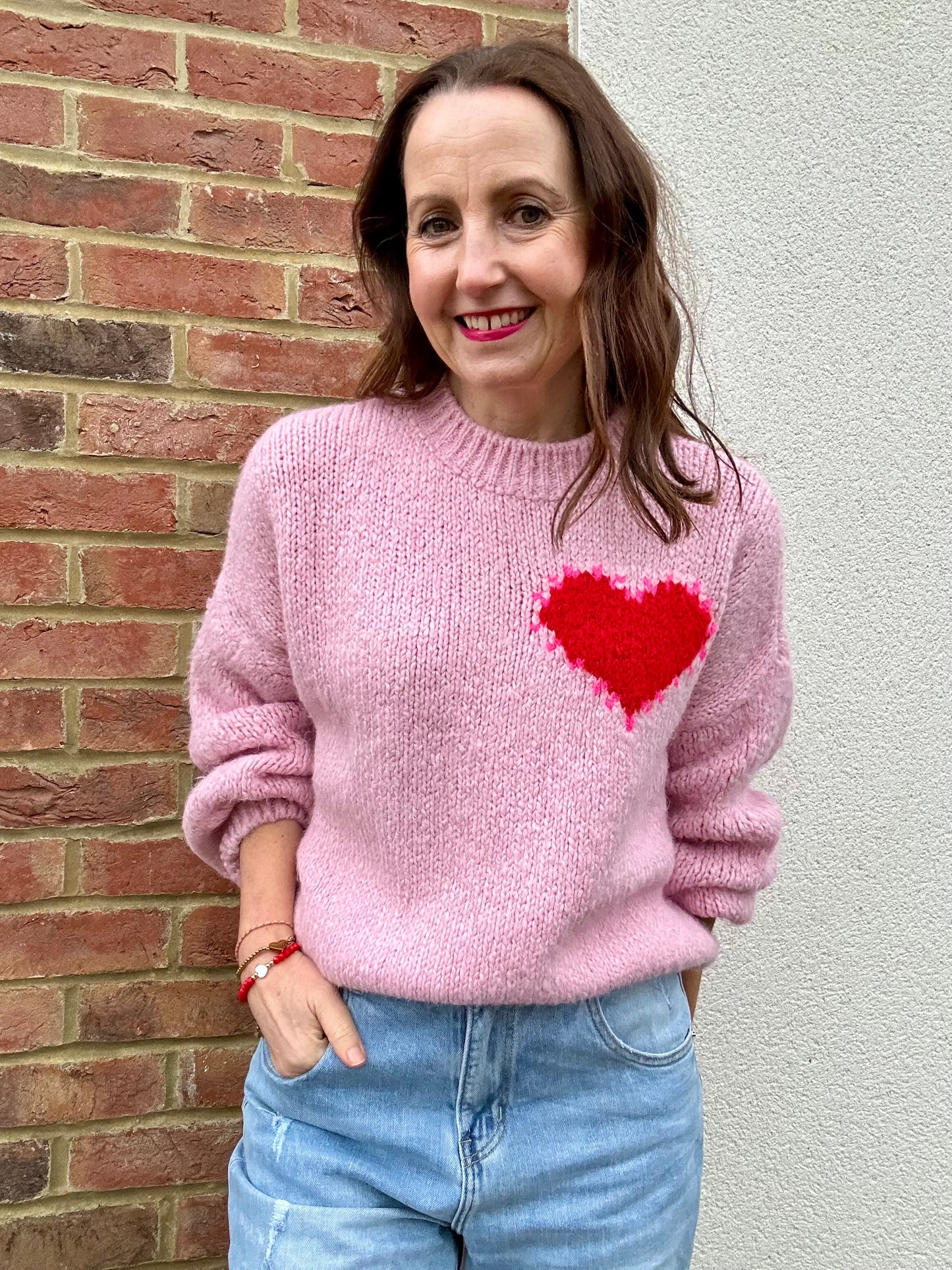 Cupid heart sweater - Pink