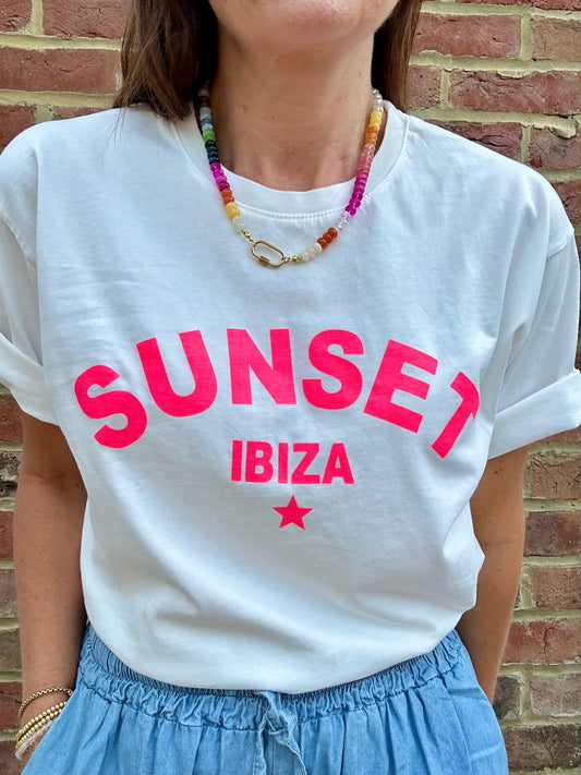 Sunset Ibiza t-shirt - White