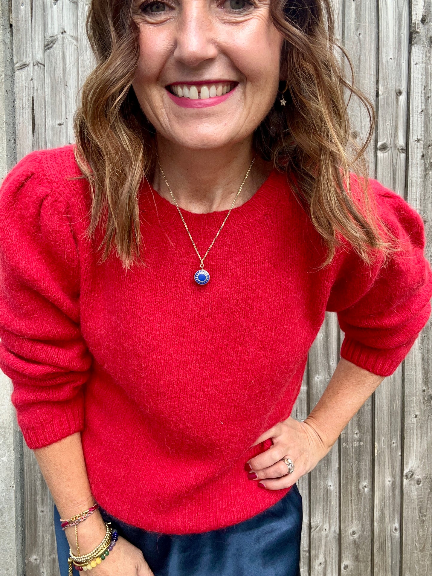 Willa simple sweater - Strawberry Red