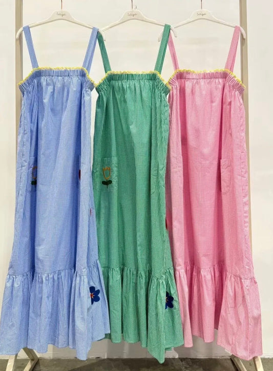 Petal sun dress -  Green