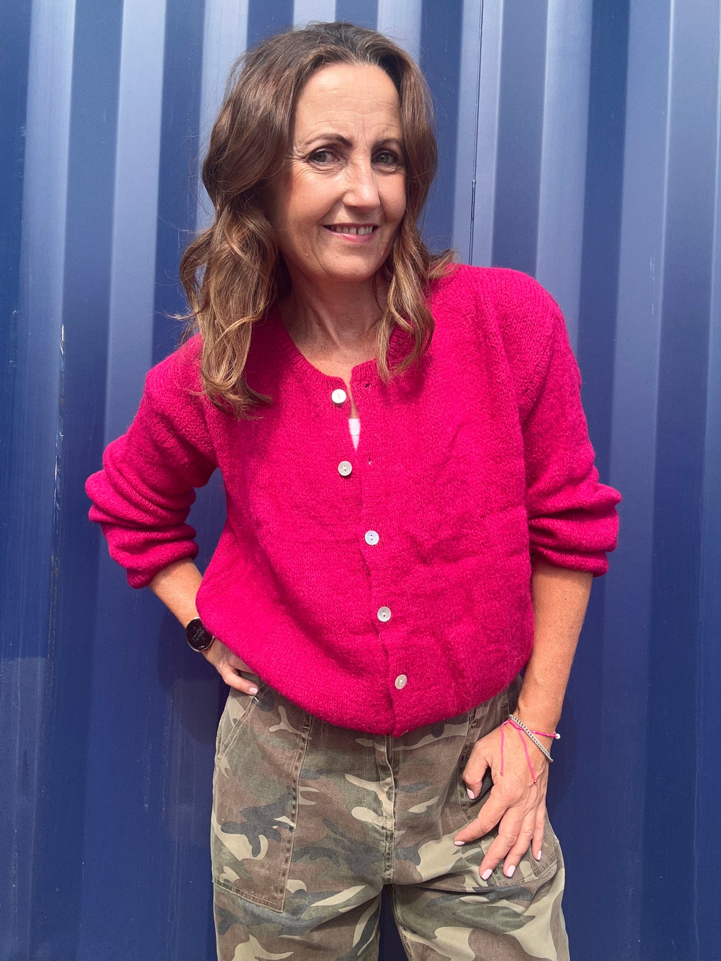 Beattie cardigan - Pink Jam