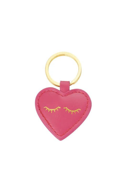 Flutter heart key ring - Pink