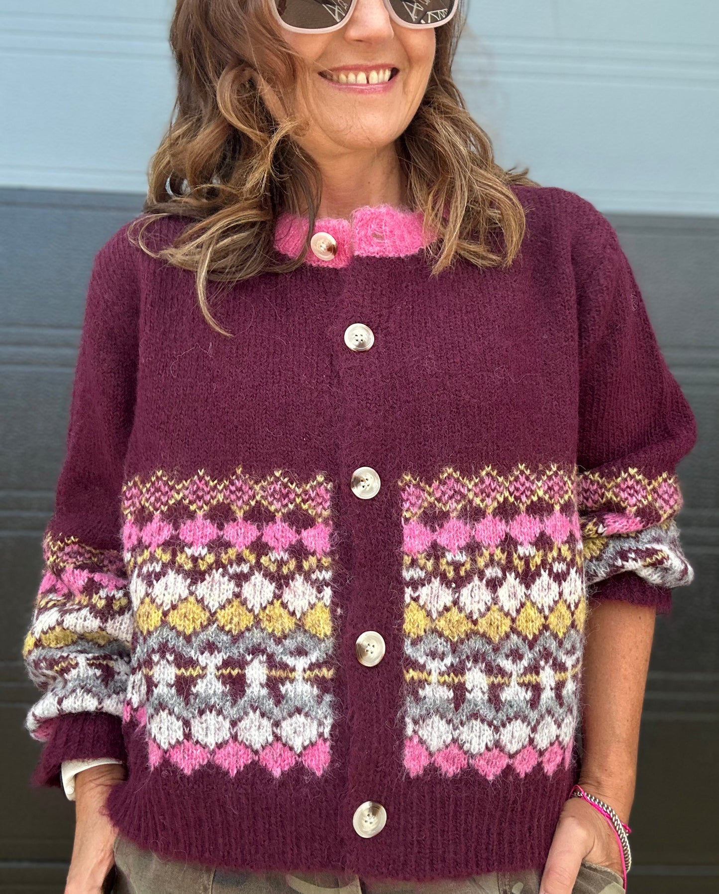 Velda patterned cardigan