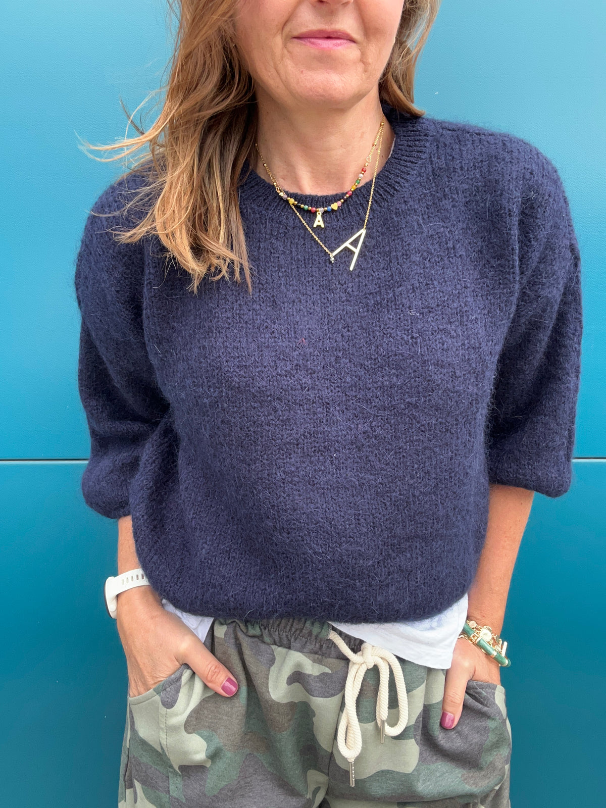 Ramona relaxed sweater - French Navy