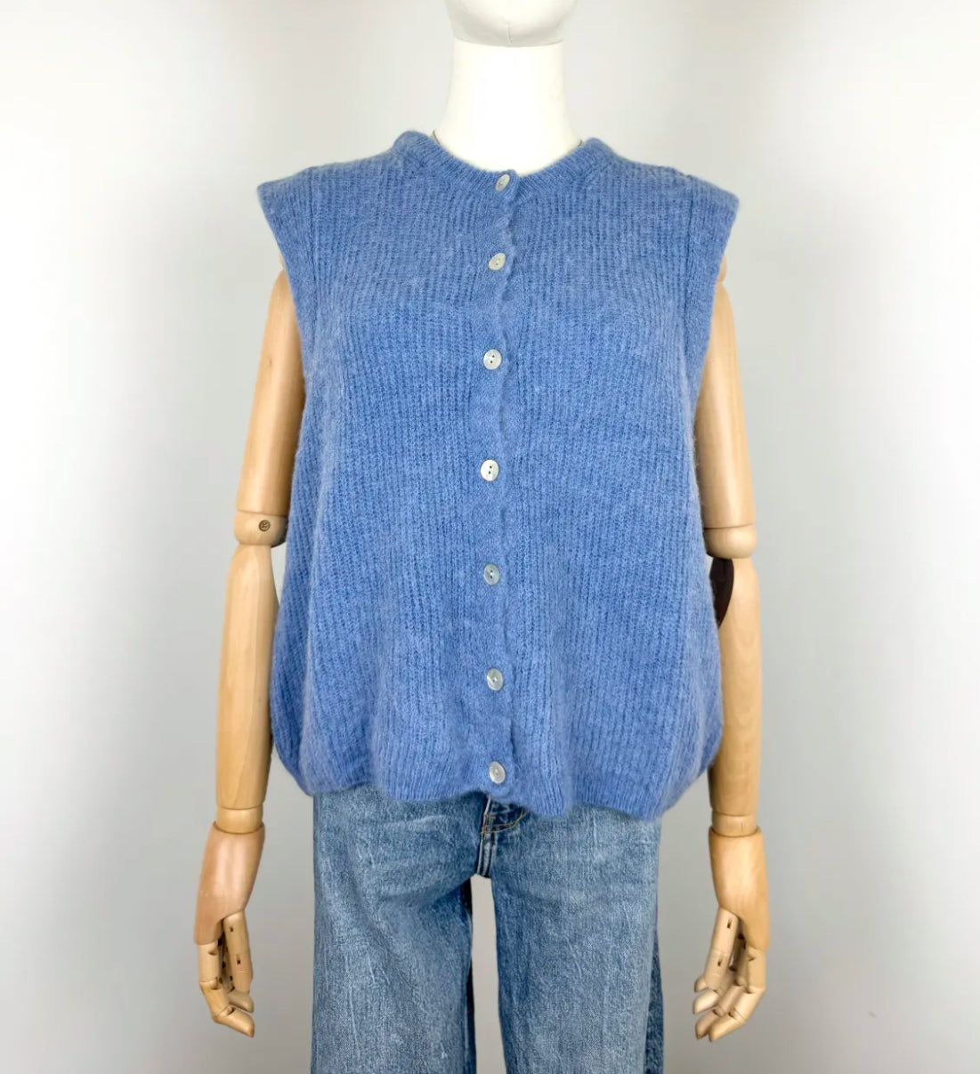 Leni sleeveless cardigan - Blue Jeans