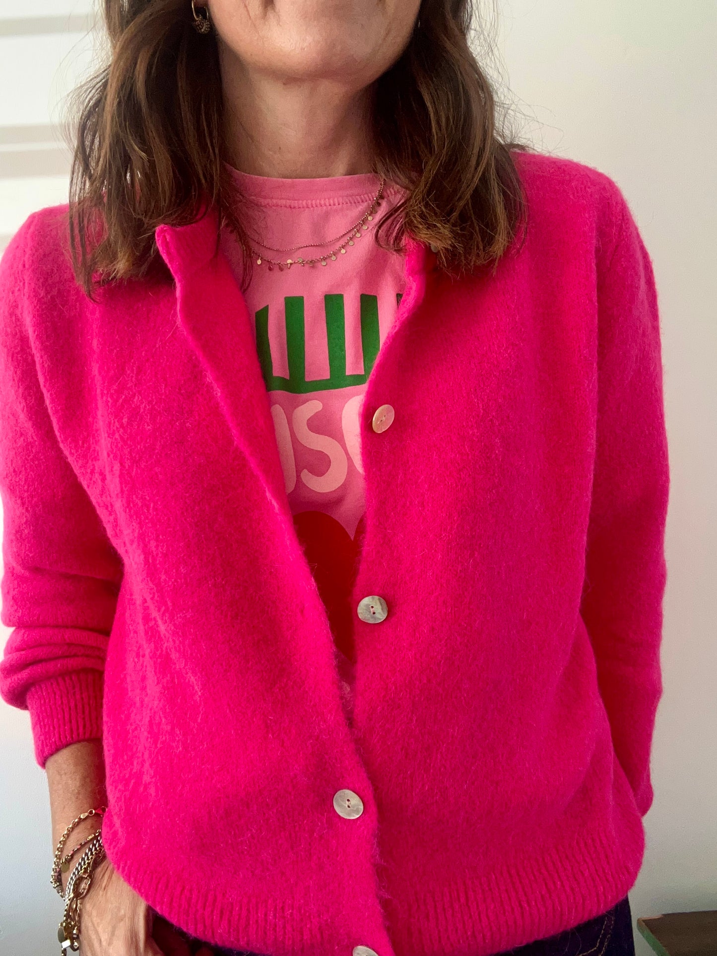 Florence cardigan - Fuschia Pink