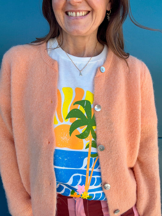 Lumi cardigan - Fuzzy peach