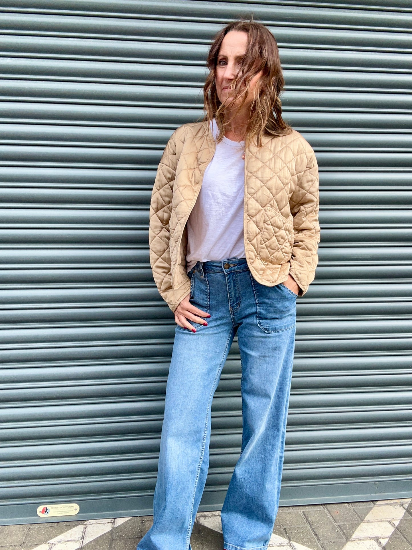 Lana quilted jacket - Gold