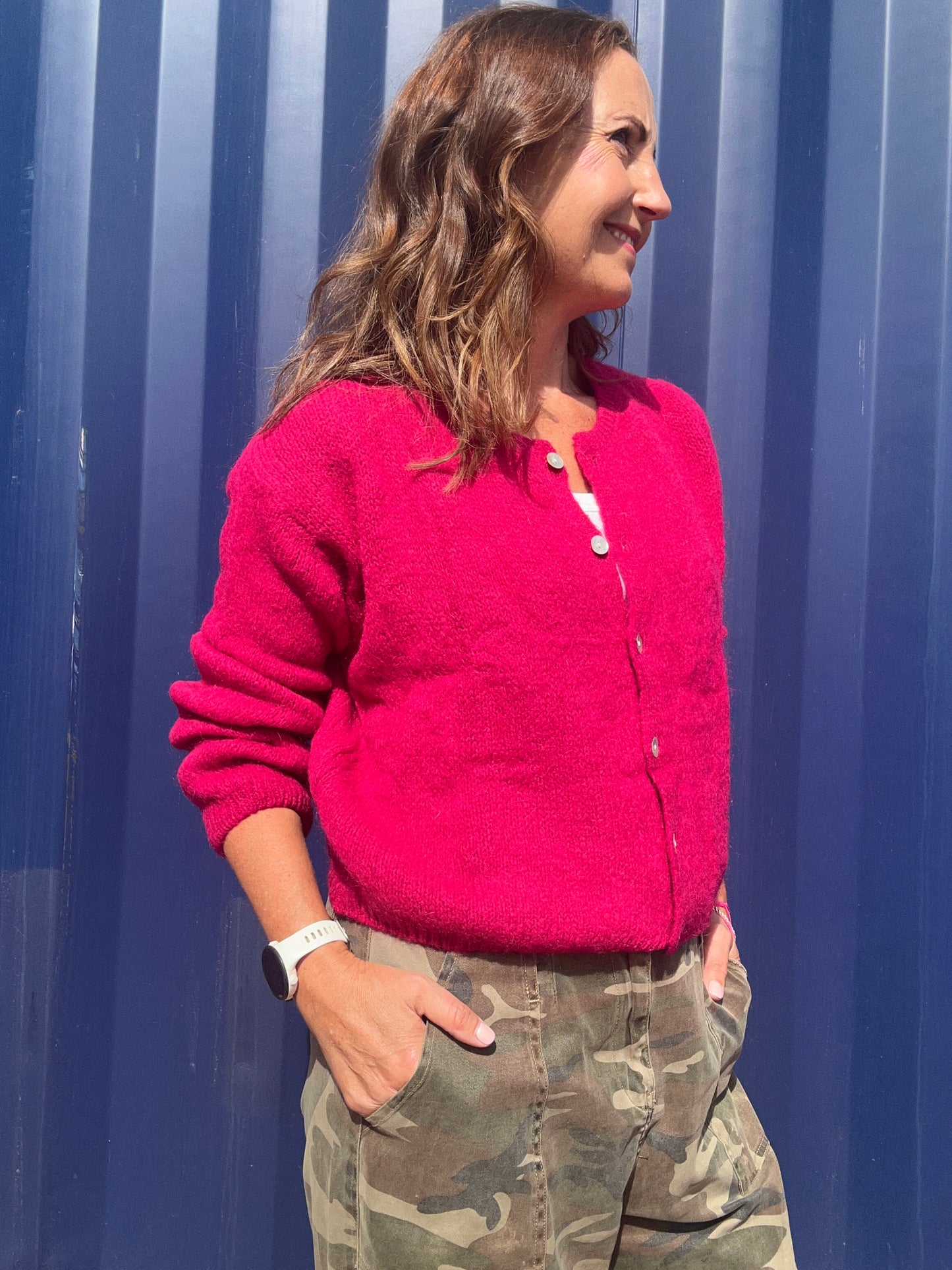 Beattie cardigan - Pink Jam