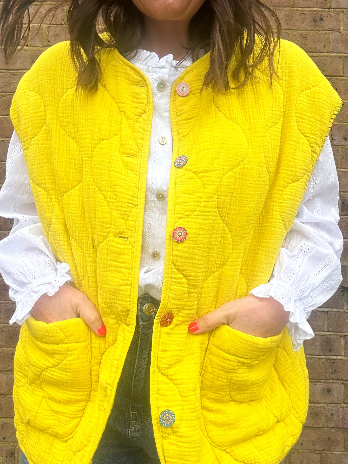 Livia Pocket Waistcoat - Hot Lemon