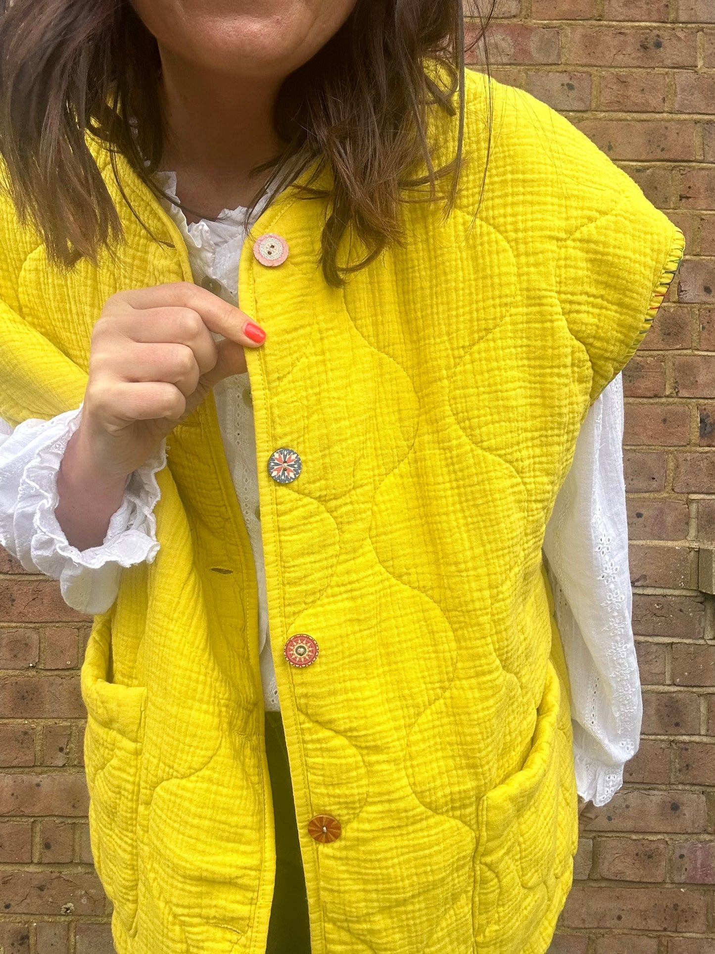 Livia Pocket Waistcoat - Hot Lemon