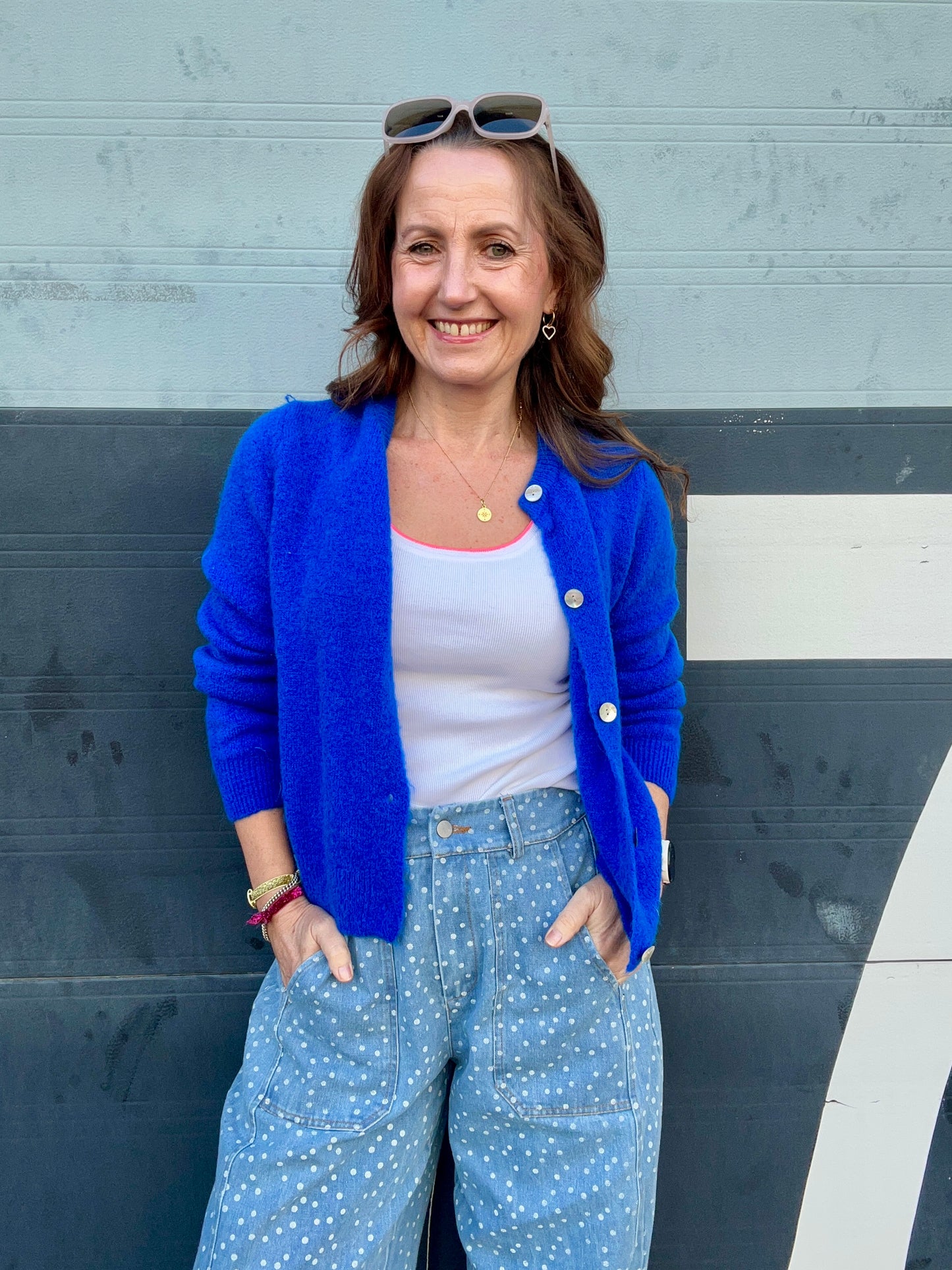 Lumi cardigan - Greek Blue
