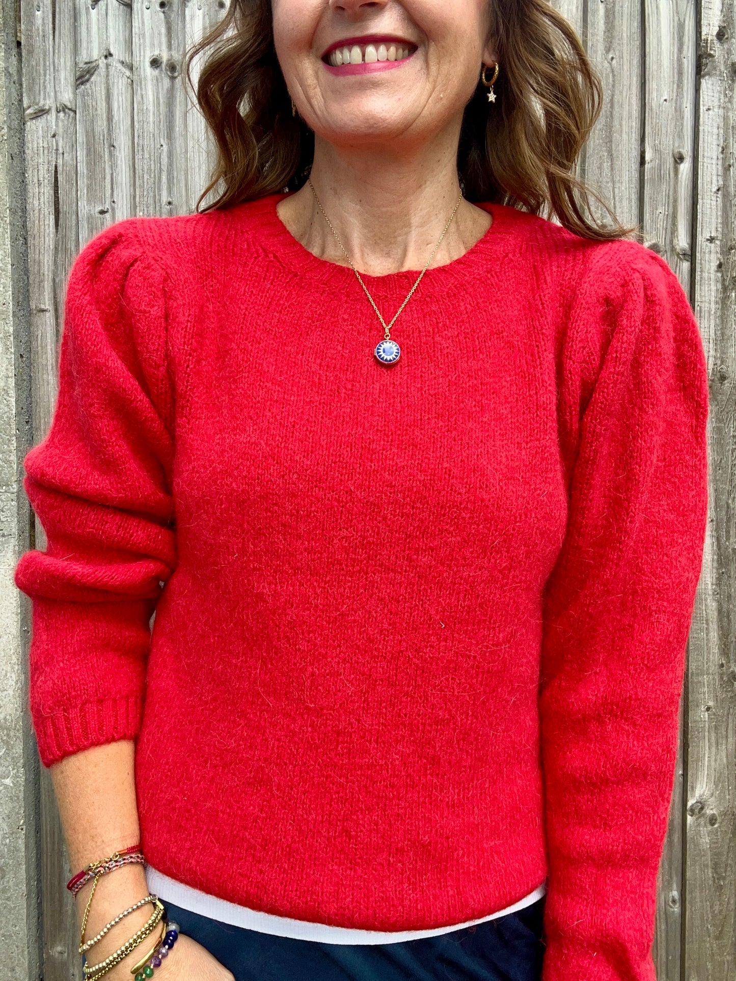 Willa simple sweater - Strawberry Red