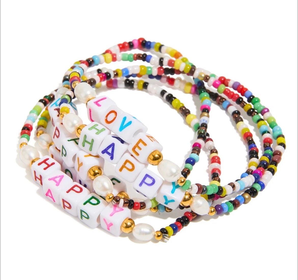 Rainbow HAPPY bracelet