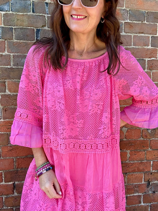 Darby midi dress - Fondant Pink