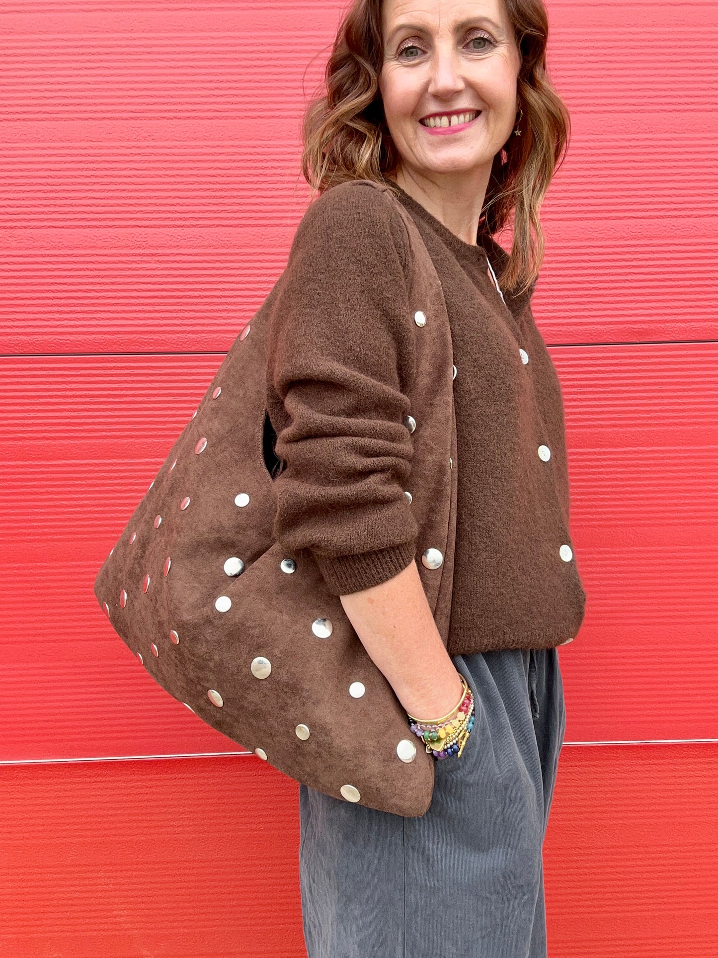 Tallulah studded bag - Brown