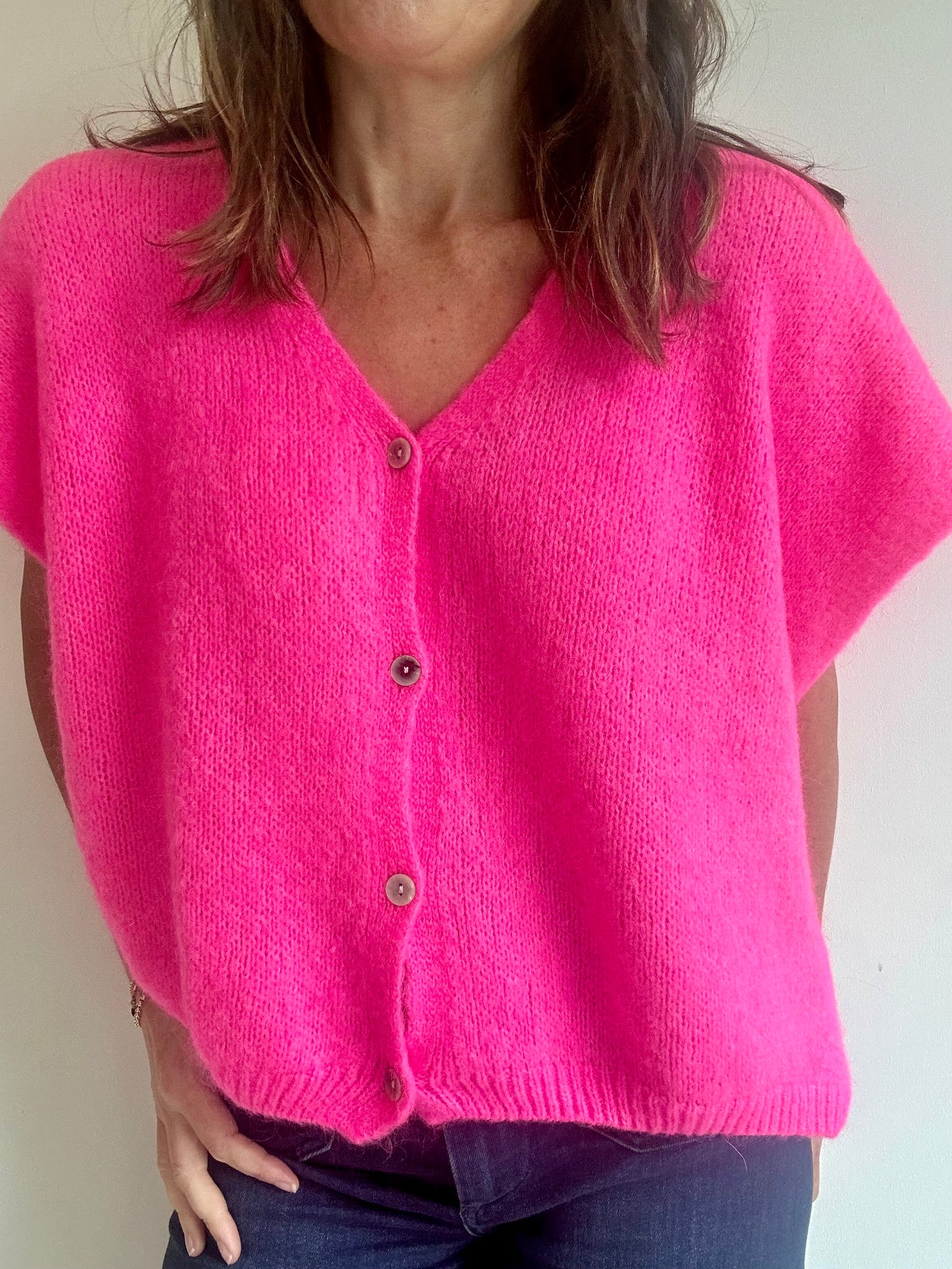 Arlo cardigan - Neon Pink