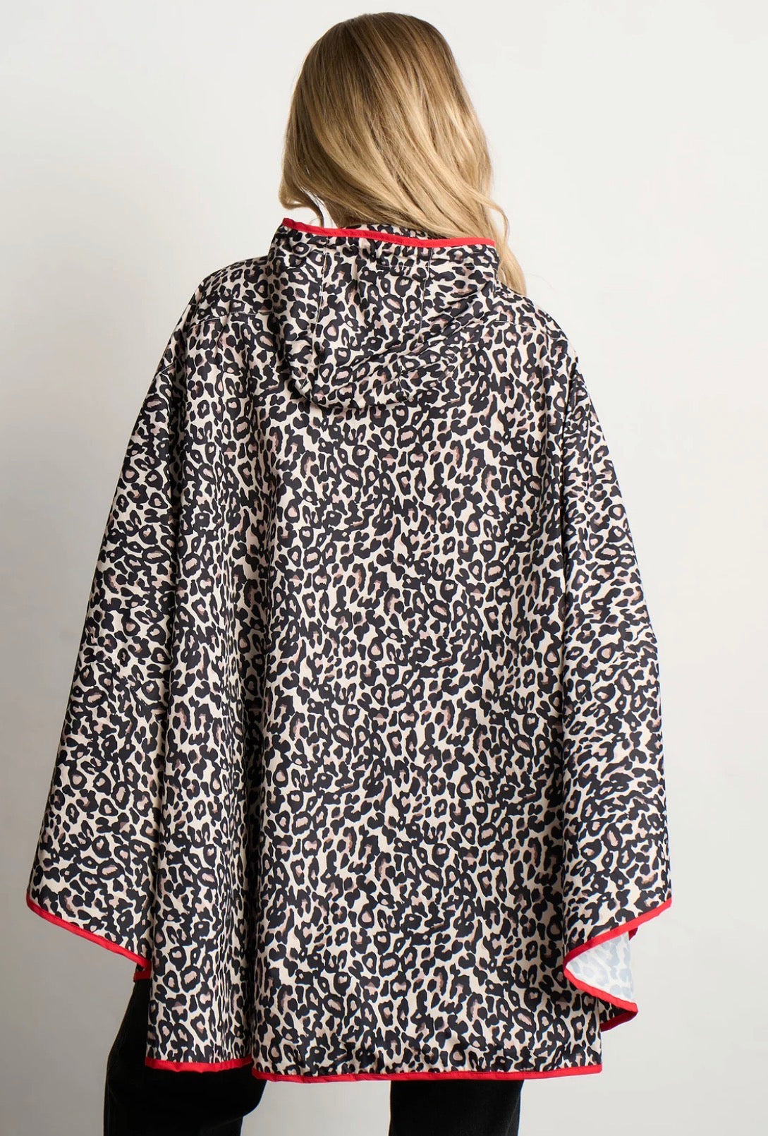 Anya leopard waterproof poncho