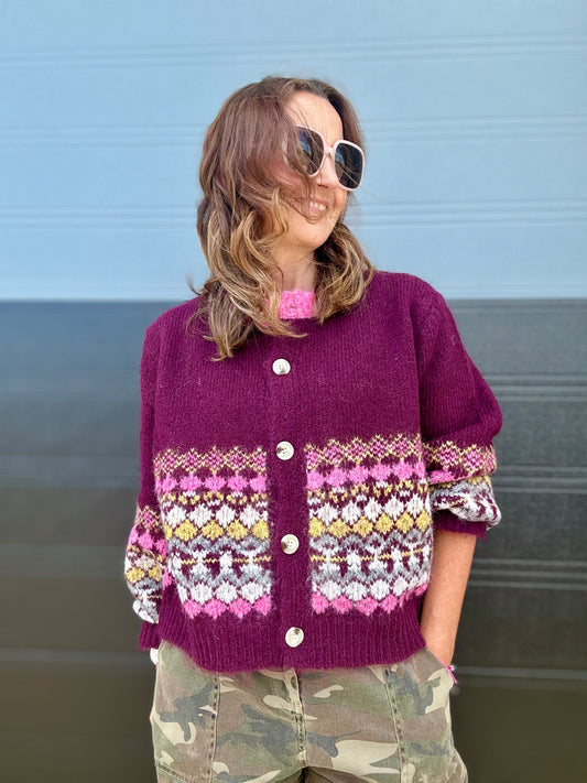 Velda patterned cardigan