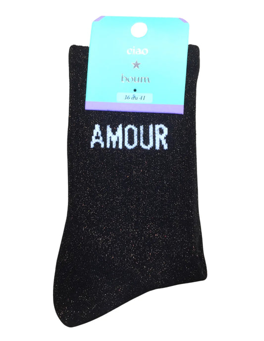 Glitter Amour socks - Black