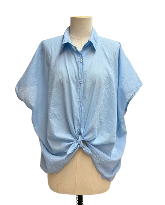 Elsie cotton shirt - Sky Blue