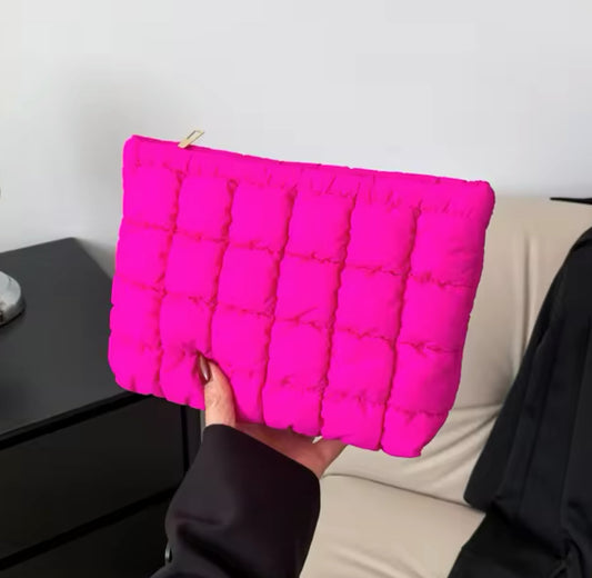 Bonnie Quilted Make up bag - Pink