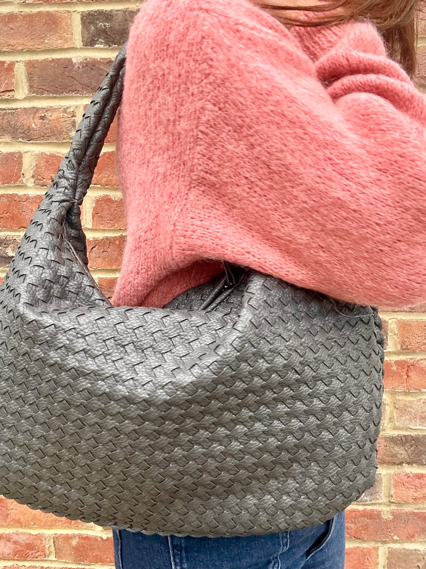 Paxton woven bag - Grey