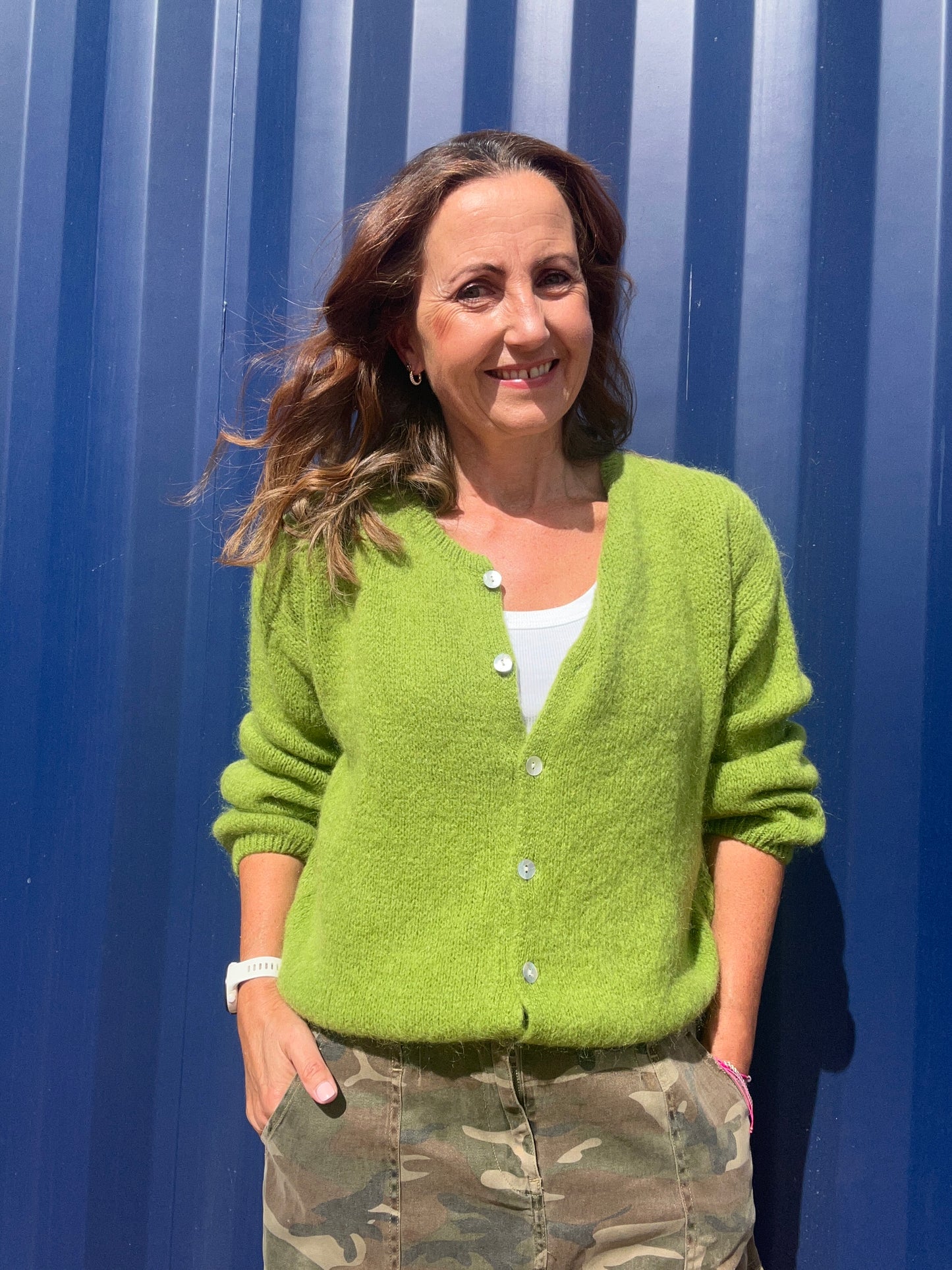 Beattie cardigan - Chartreuse