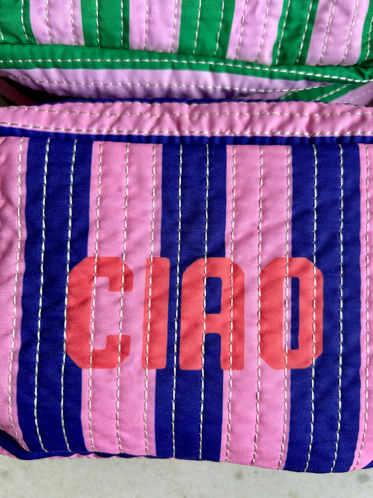 Mitzy cotton stripe wash bag - Ciao
