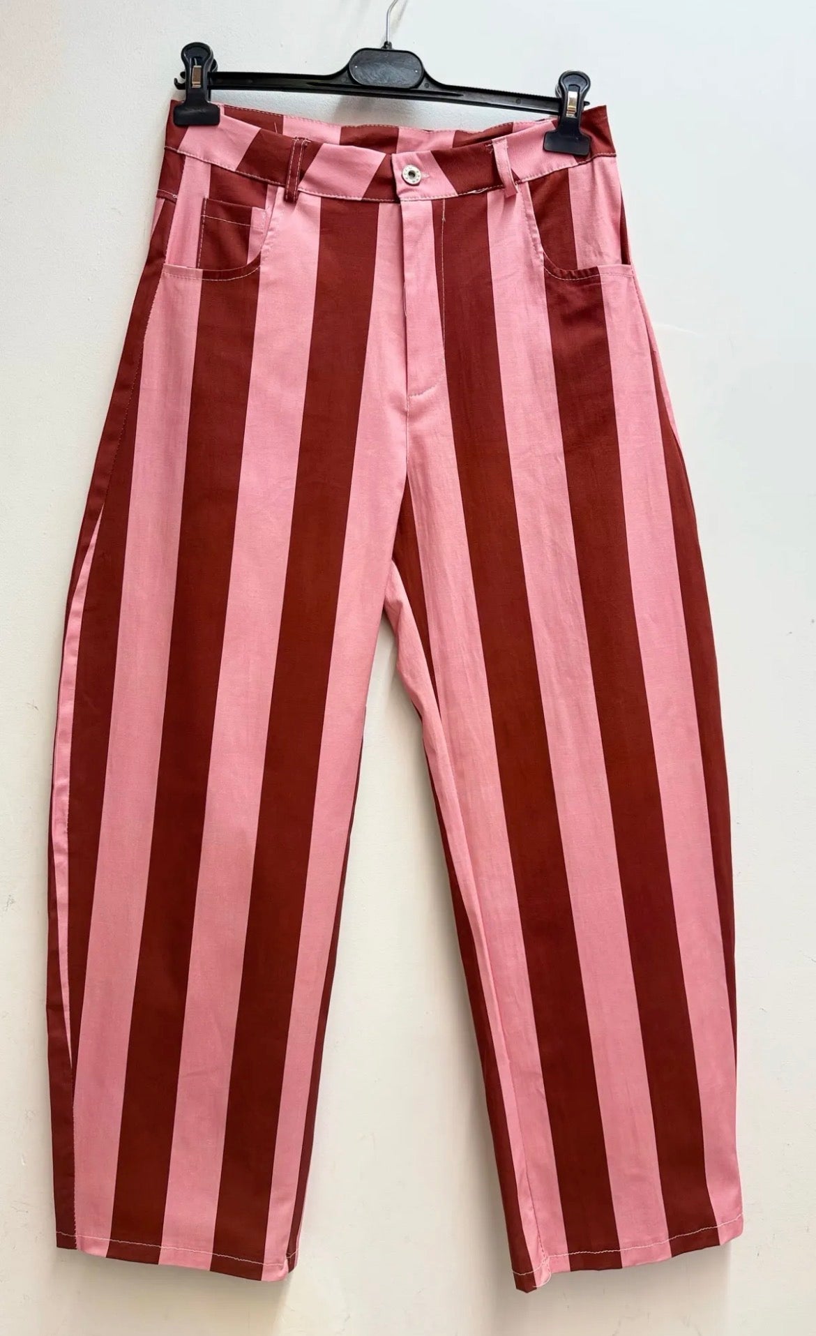 Edie stripy trousers - Plum / Pink