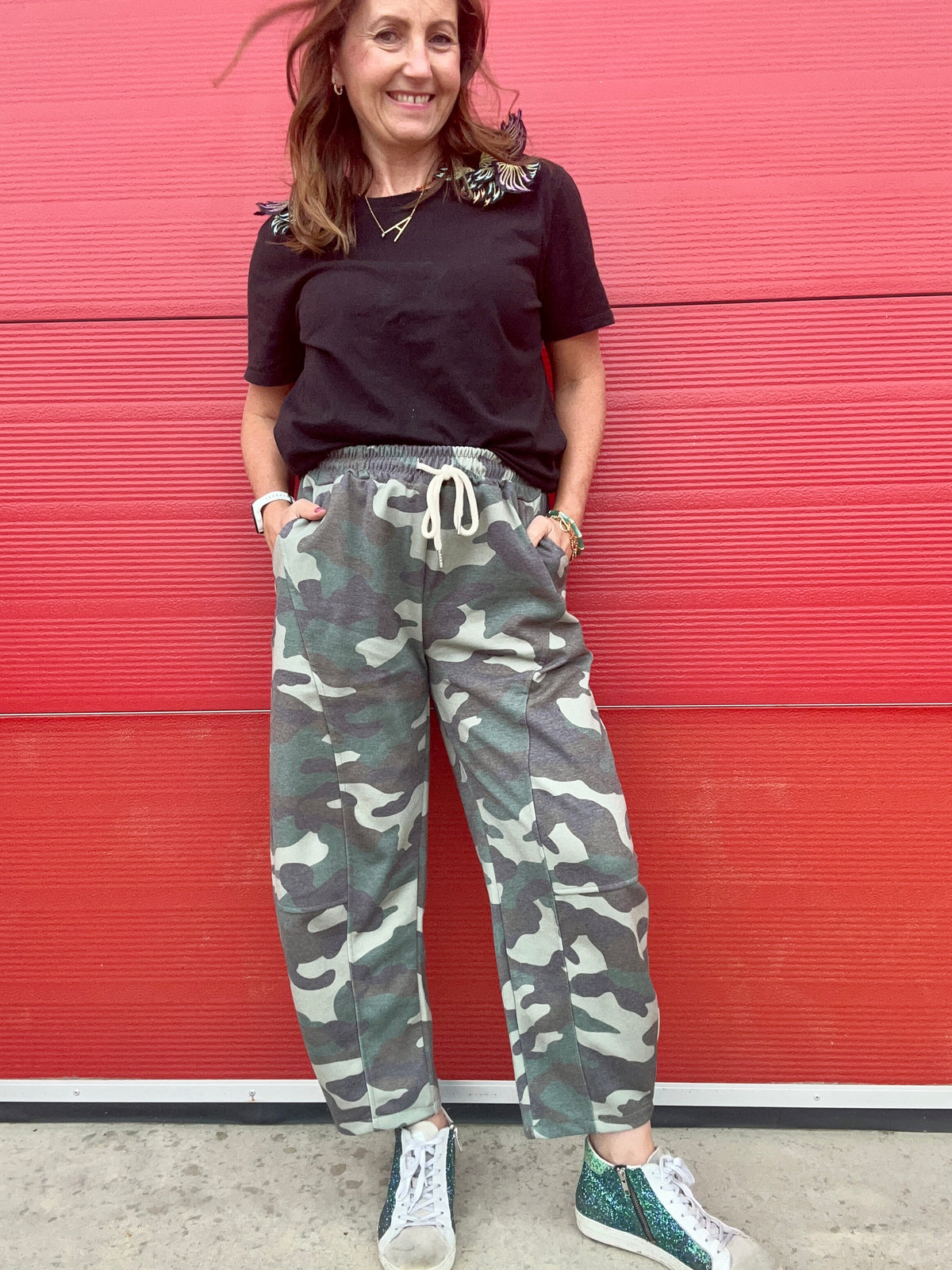 Camo barrel joggers