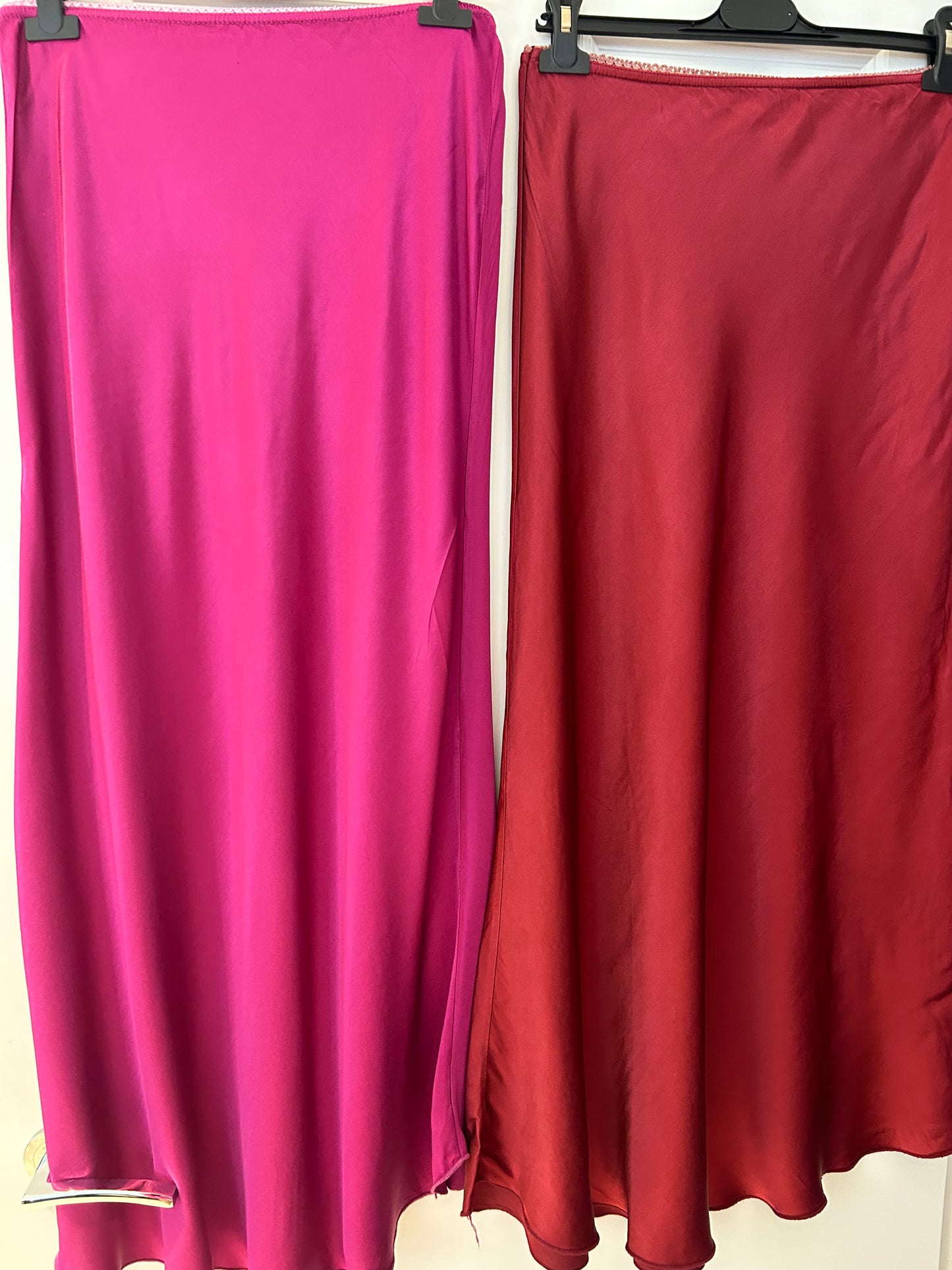 Darcy Satin Slip Skirt - Bordeaux