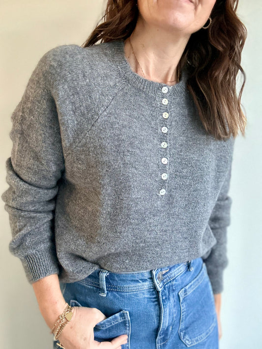 Paris button sweater - Donkey Grey