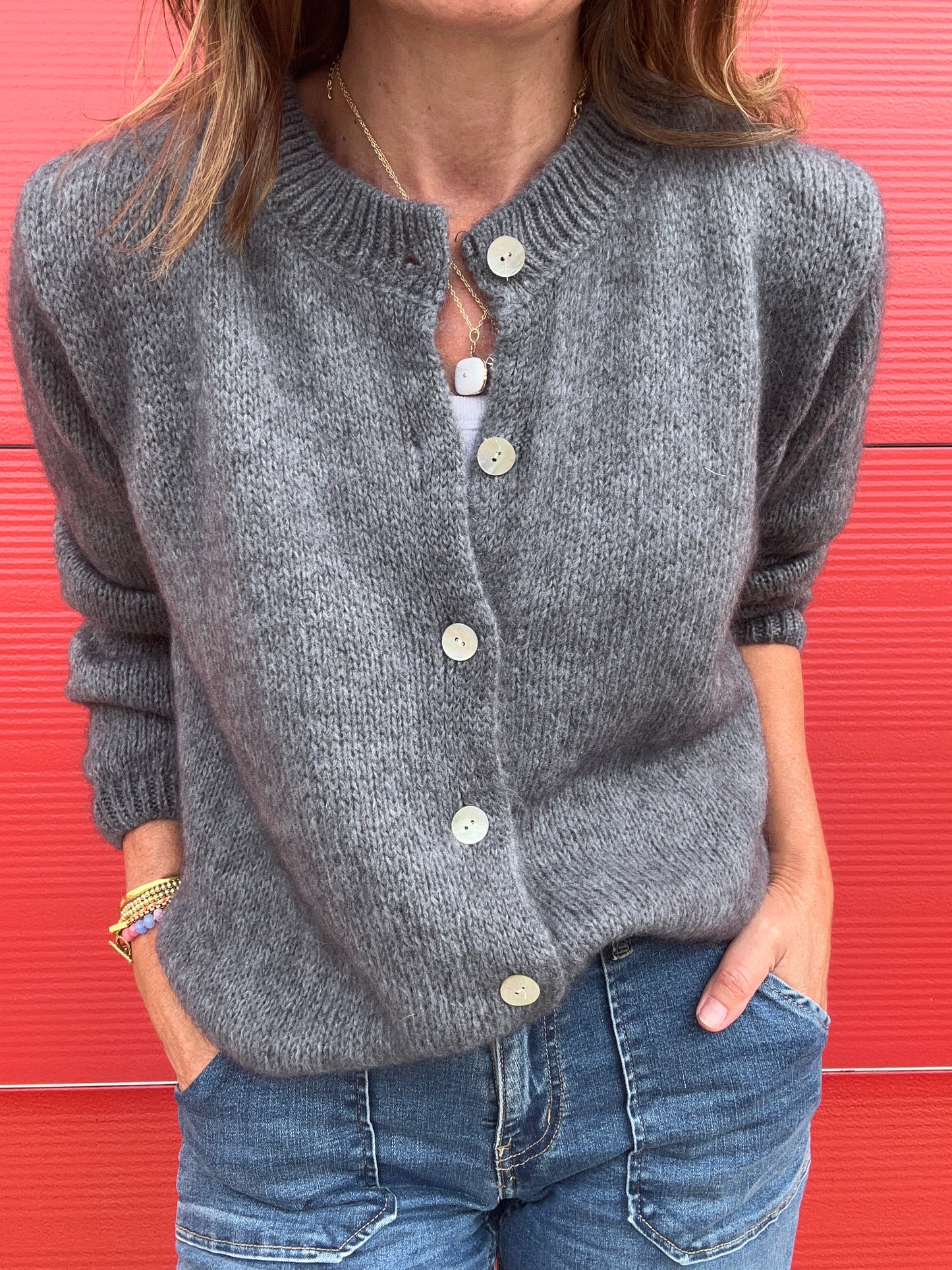 Jenni cardigan - Elephant Grey